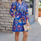 Gia Cobalt Ikat Dress