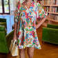 Selena Floral Dress - Cream