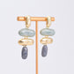 Sage Geometric Drop Earrings