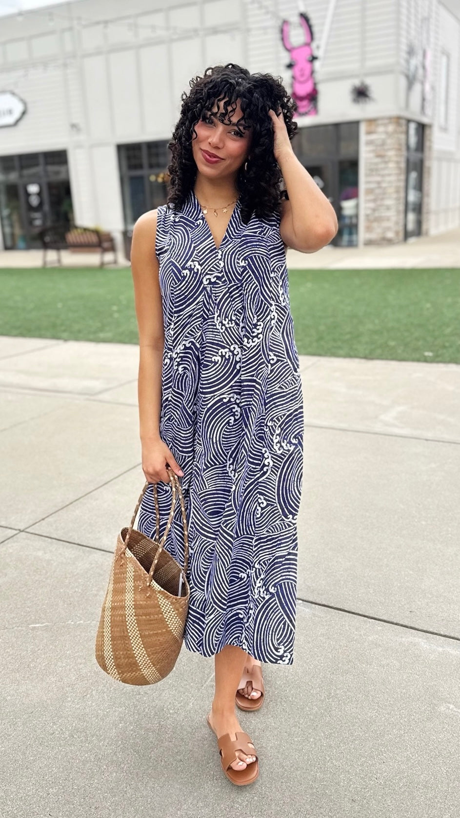 Casper Midi Dress - Ocean