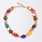Multi Color & Gold Bead Necklace