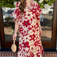 Soleil Floral Dress - Red