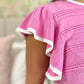 Lilian Ruffle Short Sleeve Sweater - Pink