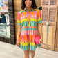 Cannes Button Dress - Multi