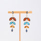 Multi Leaf Crystal Drop Earrings