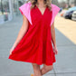 Color Pop Poplin Dress - Red/Pink