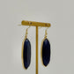 Hexagon Dangle Earrings - Navy