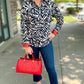 Dizzy Lizzy Black & White Zebra Print Blouse