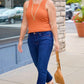 Another Love Cora Ribbed Tank - Pumpkin