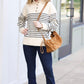 Hamptons Stripe Sweater - Ecru