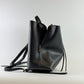 Multi Leather Bucket Bag - Black