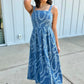 Jackie Chain Midi Dress - Denim