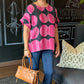 Avela Dot Mix Top - Black & Pink