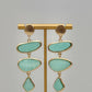 Triple Drop Earrings - Mint