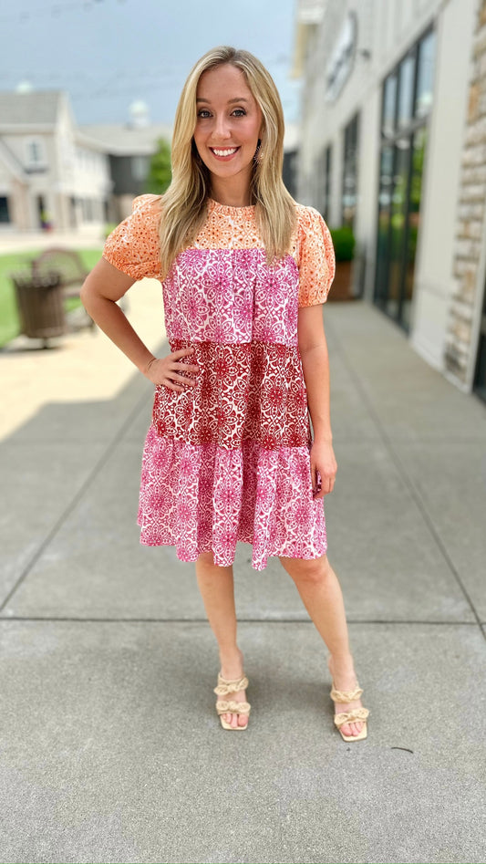 Everything Eyelet Tiered Dress