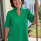 Carlyn Short Sleeve Top - Kelly Green