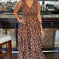 Dawn Polka Dot Chiffon Dress - Mocha