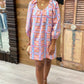 Uncle Frank Big Roses Dress - Plaid