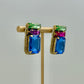 Crystal Gem Stud Earring - Multi