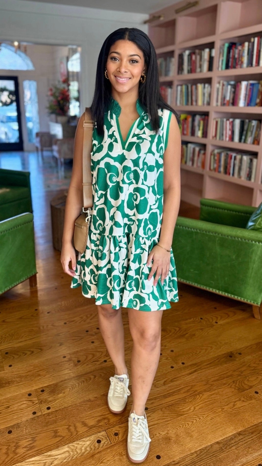 Jada Poppy Mini Dress - Green