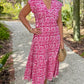 Uncle Frank Midi Dress - Hot Pink