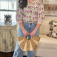 Flower Pops Blouse - Pink and Green