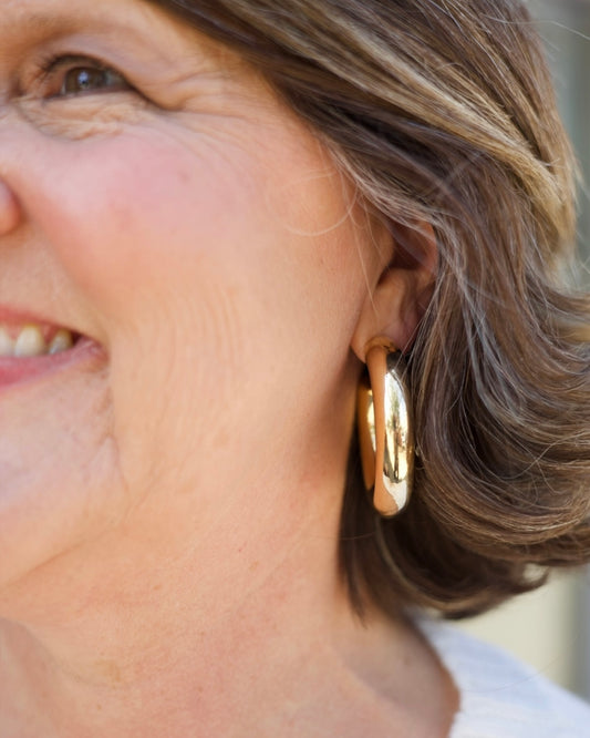 50mm Chunky Hoop Earrings
