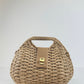 Khaki Straw Bag