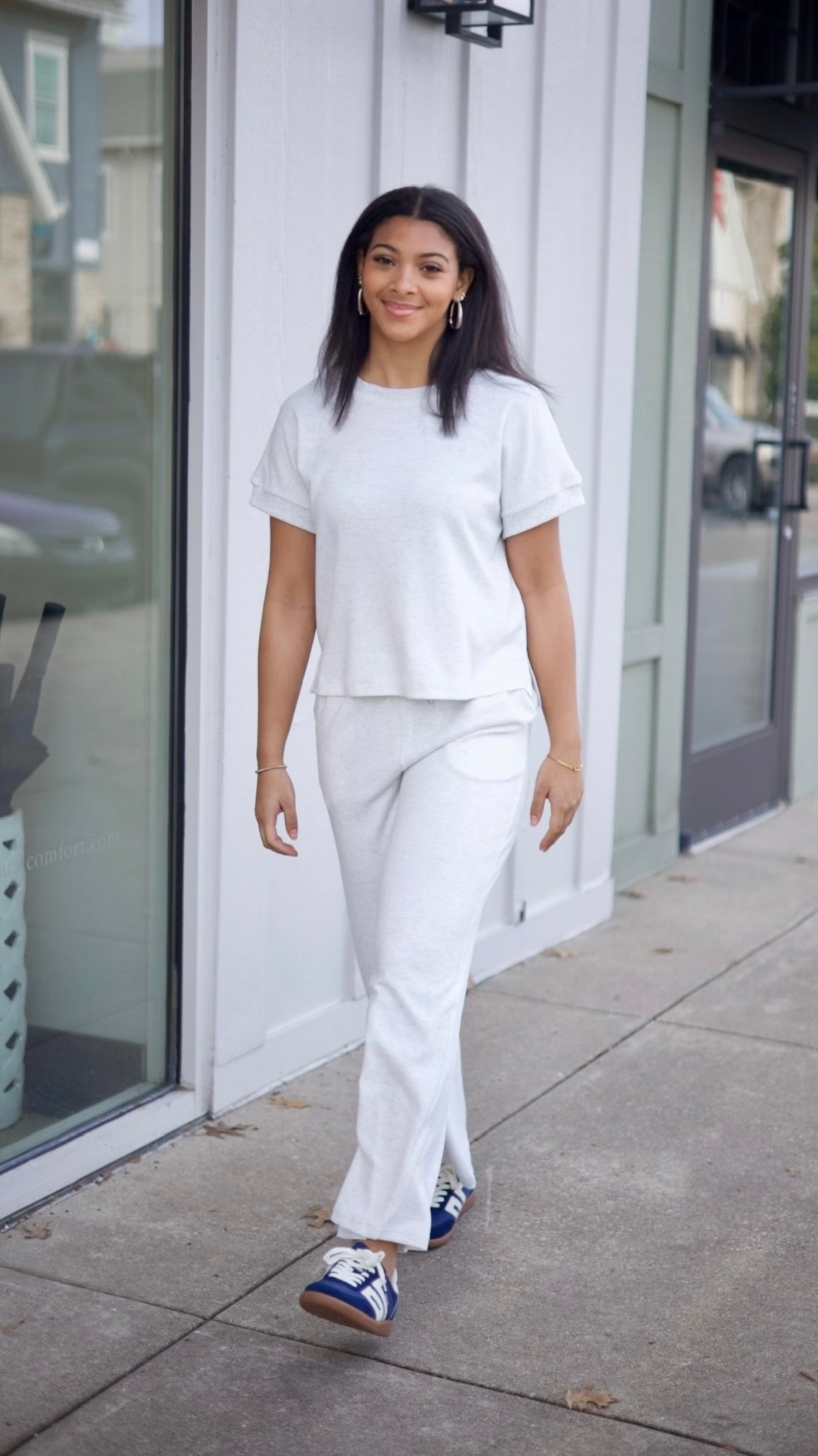 Angela Knit Pull On Pants - Silver Grey