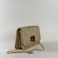 Lilly Gold Straw Clutch