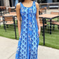 Harper Floral Pattern Dress - Blue Mix