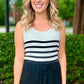 Dear John Oak Sweater Tank - White with Black