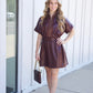 Emily McCarthy Chocolate Faux Leather Dress