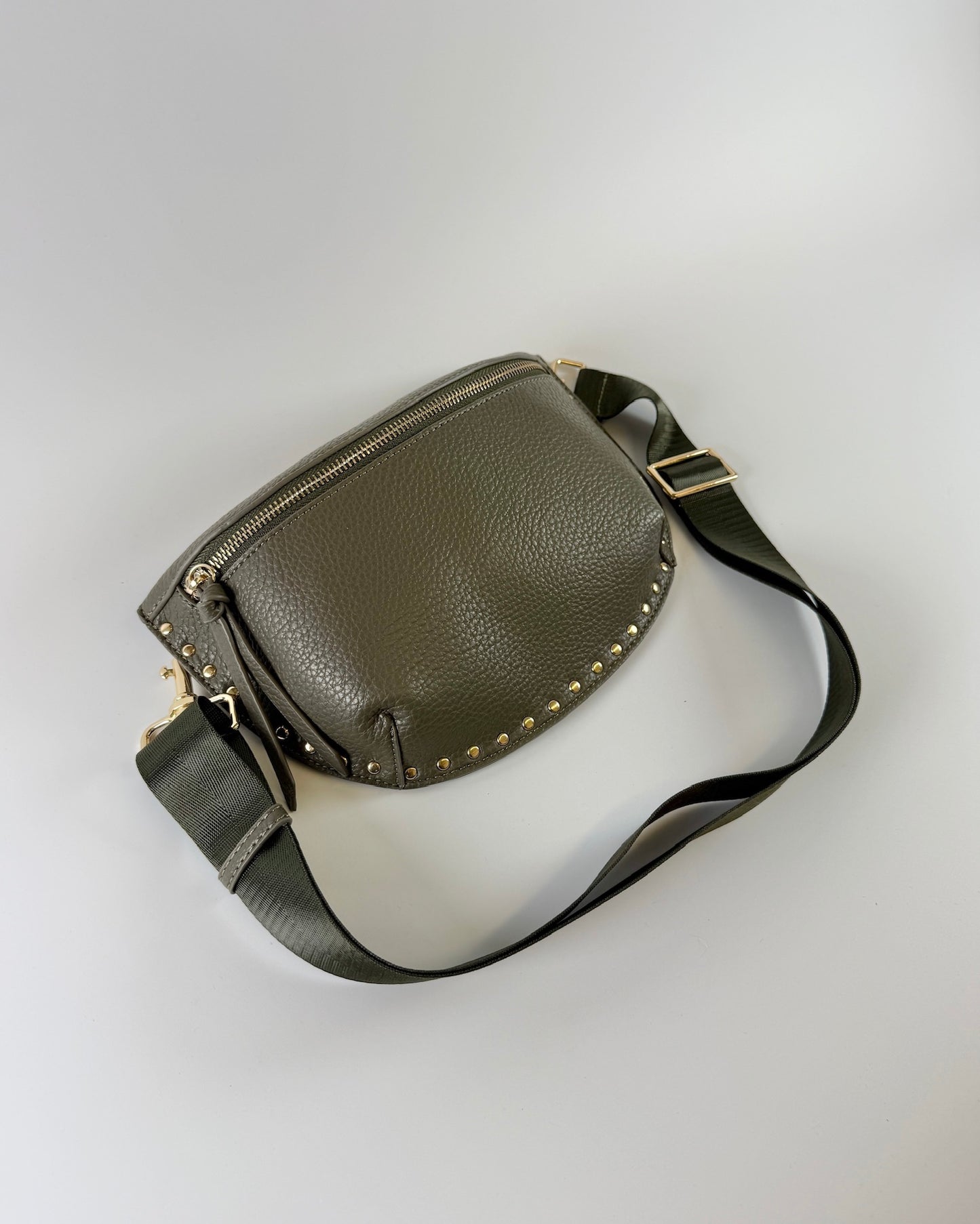 Fanny Pack With Studs - Olive