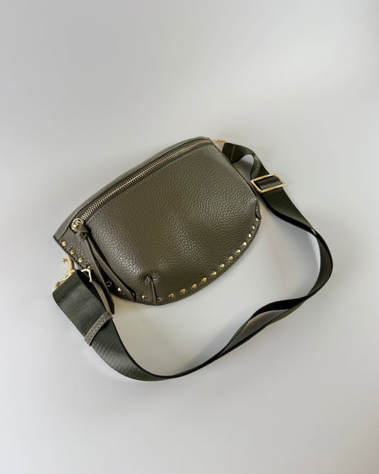 Fanny Pack With Studs - Olive