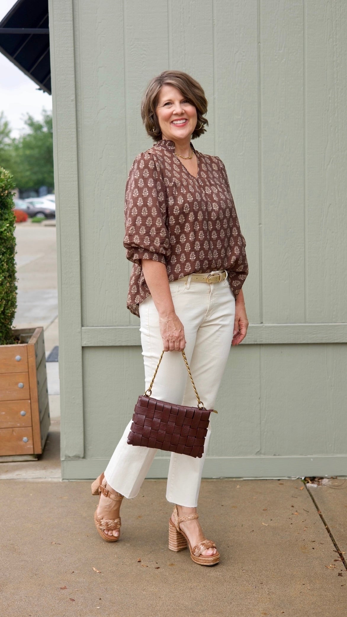 Bree Brown Floral Top