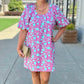 Ivy Jane Big Roses Dress - Fuchsia