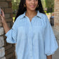Camille Striped Top - Blue