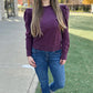 Another Love Vivian Puff Sleeve Top - Plum