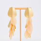 Hammered/Stone Earrings - Beige