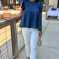 Ivy Jane Tucked Denim Top - Indigo