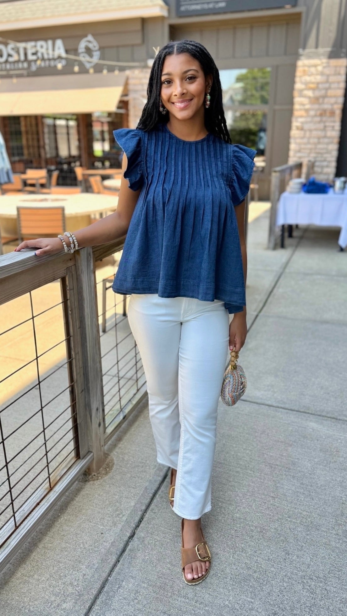 Ivy Jane Tucked Denim Top - Indigo