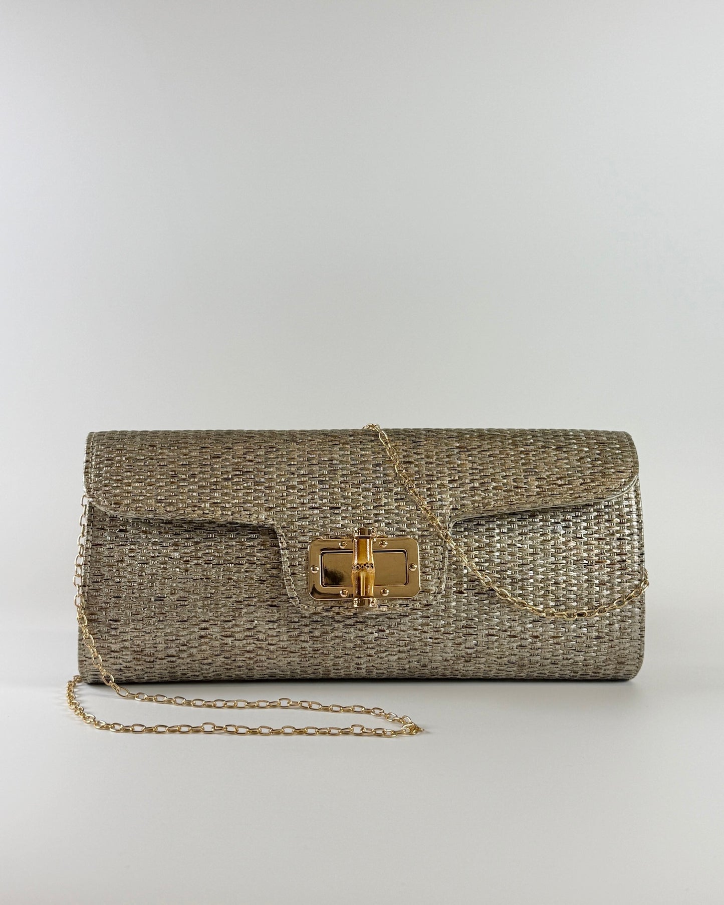 Bamboo Clutch - Gold