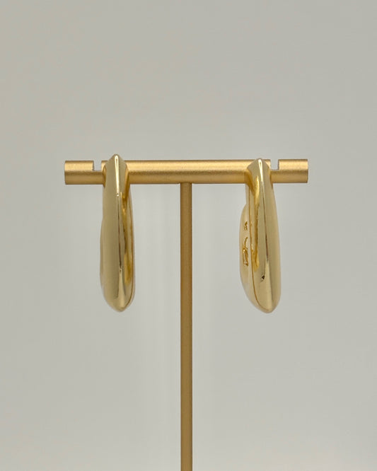Gold Square Hoop Earrings - Gold