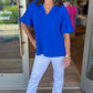 Blueberry Puff Sleeve Top