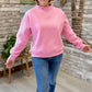 Ava Sweatshirt - Bubblegum Pink
