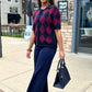 Erin High Waist Wide Leg Ponte Pant - Navy