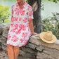 Uncle Frank Swing Shirt Dress - White & Pink