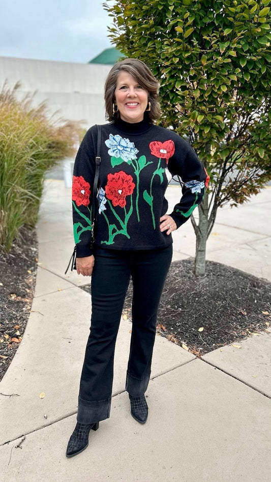 Janey Mock Neck Sweater