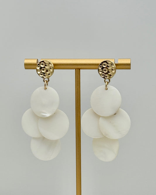 Mother of Pearl Disc Earrings